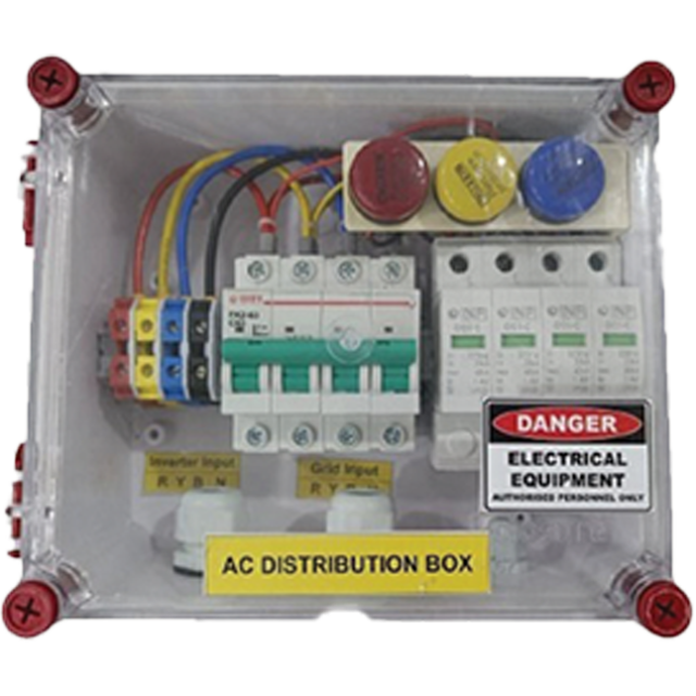 STANDARD SERIES- ACDB BOX 3PH 32A WITH RYB INDICATOR